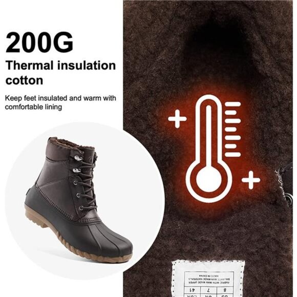 Men\'s Duck Boot | Waterproof Shell | Fur Lined Insulated Winter Snow Boot